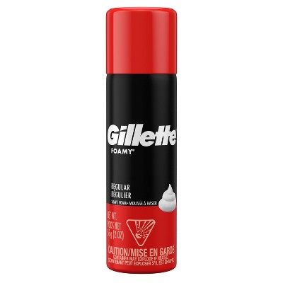 Gillette Foamy Men&#39;s Regular Shave Foam - Trial Size - 2oz