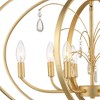 Possini Euro Design Gold Leaf Pendant Chandelier 32" Wide Modern Clear Crystal 8-Light Fixture for Dining Room House Home Foyer - image 3 of 4