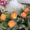 Floral Home 5" Pick Long Orange Carnation Pick - 50-Piece - 2 of 4