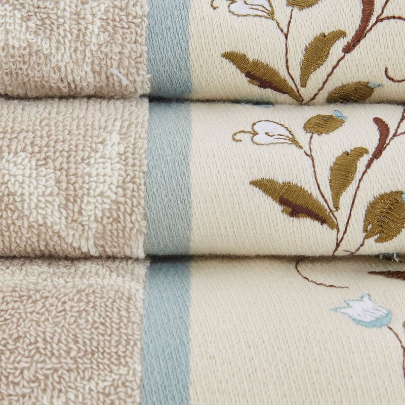 6pc Monroe Embroidered Cotton Jacquard Towel Set - Madison Park, 4 of 9