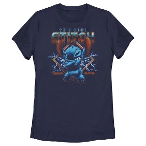 Women's Lilo & Stitch 80s Rocker Stitch T-Shirt - 1 of 4