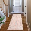 Floral Medallion Washable Rug, Non Slip Boho Accent Carpet for Entryway Bedroom Kitchen or Office, Soft Low Pile - 4 of 4