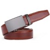Gallery Seven - Men's Etched Charcoal Leather Ratchet Belt - 2 of 3