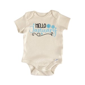 Hello January - Baby Boy Girl Clothes Infant Onesie® Funny Cute GS1 - 1 of 1