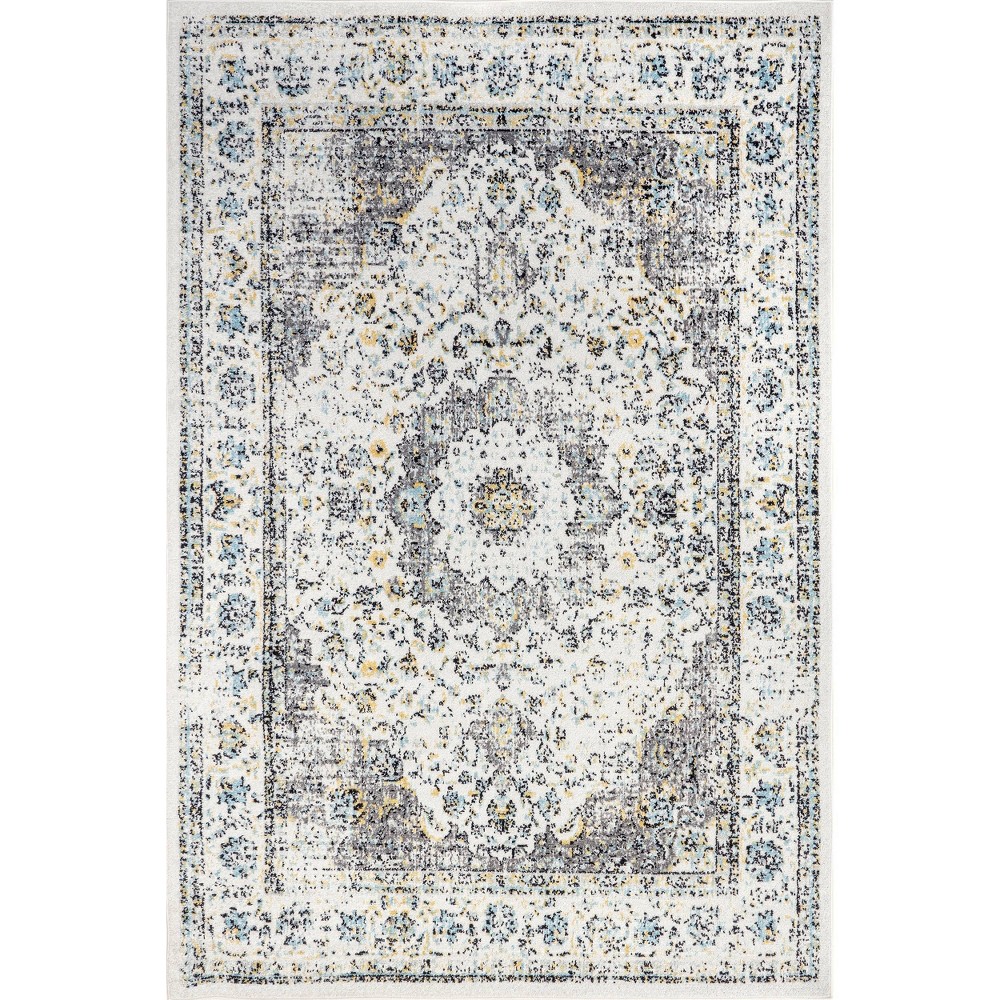 4'x6' Verona Vintage Persian Style Area Rug Gray - nuLOOM