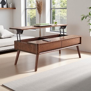 39.37" Solid Wood Lift-Top Coffee Table - 1 of 4