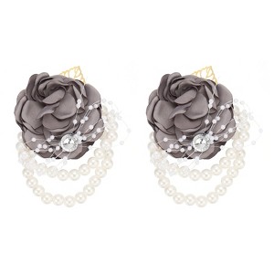 Unique Bargains Wristlet Packing List Artificial Flowers for Wedding Party 2 Pcs - 1 of 4