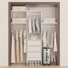 Aheaplus 4FT Small Closet Organizer with Fabric Drawers, DIY Closet System with Hanging Rods and Storage Shelves - 4 of 4