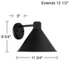 John Timberland Nathaniel 8 3/4" High Modern Outdoor Wall Light Fixture Mount Porch House Exterior Outside Set of 2 Dark Sky Matte Black Metal - 4 of 4