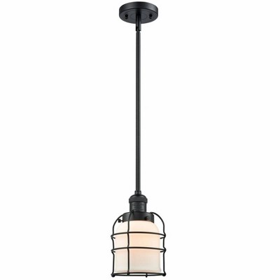 Bell Cage - 1 Light Mini Pendant In Traditional Style-9 Inches Tall and 6 Inches Wide
