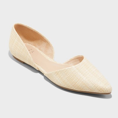 Women's Julie Ballet Flats - A New Day™ Beige 5