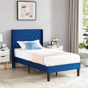 VECELO High-quality Bed Frame, Adjustable Headboard, Suitable For All Types Of Mattresses, Easy To Install - 1 of 4