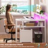 Besiost 57-In L Shaped Computer Desk with Charging Station for Home Office - 3 of 4
