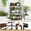 3-Tier Ladder Industrial Bookshelf with Metal Frame - 3 of 4