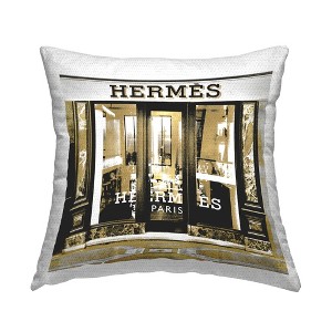 Stupell Industries Fashion Storefront Glam City Shop Outdoor Decorative Throw Pillow, 18 x 18 - 1 of 3