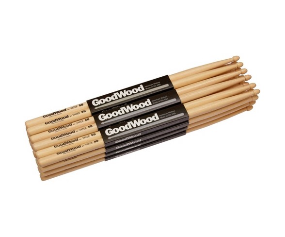 Goodwood 12-Pack Drumsticks Rock Wood