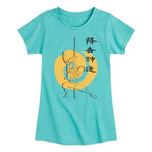 Girls' - Avatar: The Last Airbender - Aang Momo Kanji Fitted Short Sleeve Graphic T-Shirt - 1 of 4