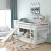 Gulches Twin over Twin Bunk Bed - Convertible Slide & Ladder, Sturdy Wooden Frame, Safe Lacquer Finish, White - 4 of 4