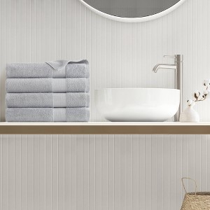 100% Premium Turkish Cotton Solid Color Bath Towel Set, Heavyweight High Absorbent Plushy & Durable Bath Towel - 1 of 4