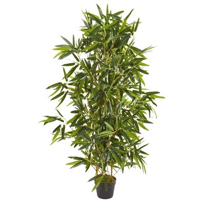 Nearly Natural 4’ Bamboo Artificial Tree (Real Touch) UV Resistant (Indoor/Outdoor)