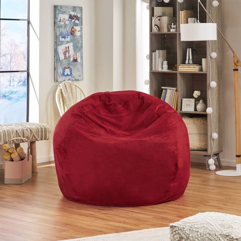 Madison Faux Suede Beanbag 5' - Christopher Knight Home, 5 of 6