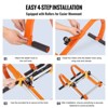 VEVOR Ladder Roof Hook, 2 Pack with Wheel Heavy Duty Steel Ladder Stabilizer, Roof Ridge Extension Rubber Grip T-Bar, 500 lbs Weight Rating,Orange - 4 of 4