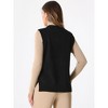 Allegra K Women's Sleeveless Ribbed V Neck Pullover Knit Sweater Vest - 3 of 4