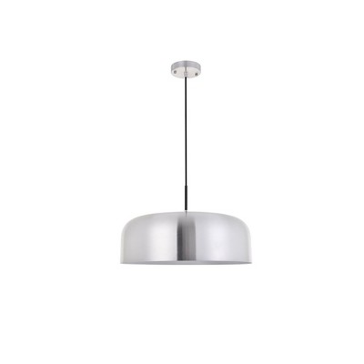 Modern Brushed Nickel and Black Aluminum Pendant Light