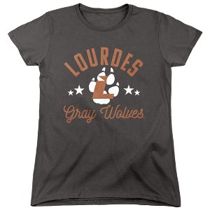 Women's Lourdes University Gray Wolves T-Shirt - 1 of 4