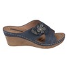 GC Shoes Selly Cross-Strap Flower Comfort Slide Wedge Sandals - 2 of 4