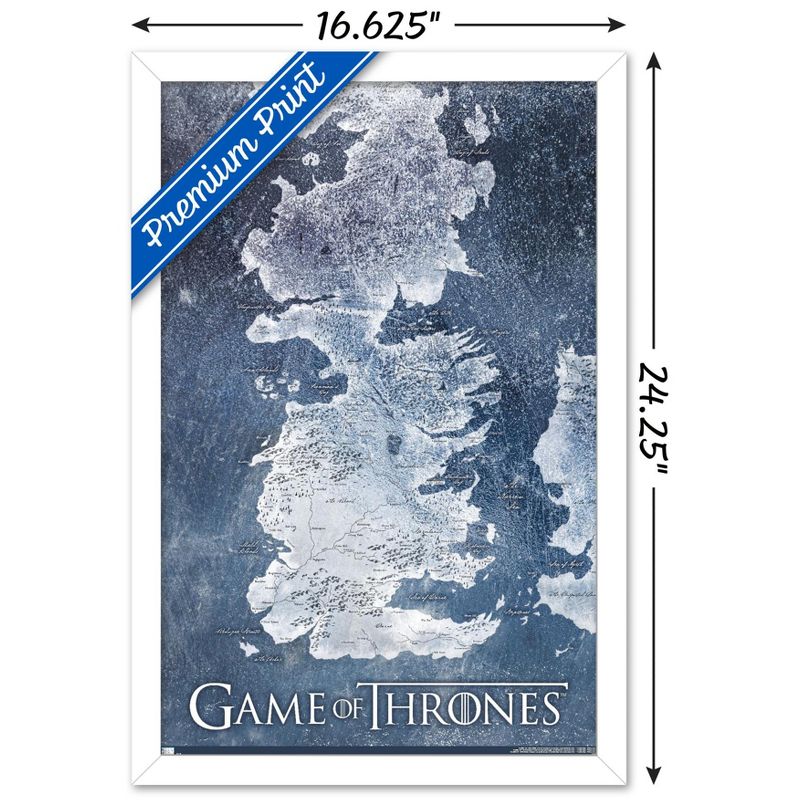 Trends International Game of Thrones - Winter Map Framed Wall Poster Prints, 3 of 7