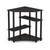 Furinno Triangle Corner Computer Desk Reversible Space-Saving Study Wrting Home Office Desk with Open Display Shelves,Espresso/Black - 3 of 4
