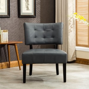 Okak Modern Accent Chair, Movile Boucle Tufted Accent Chair with Oversized Seating for Living Room Bedroom Apartment - 1 of 4