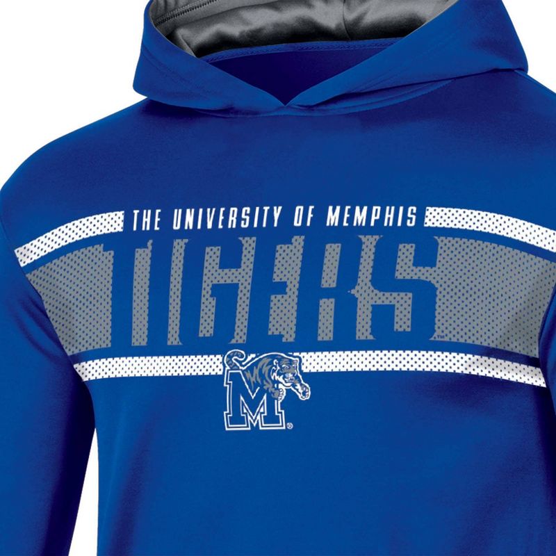 NCAA Memphis Tigers Boys&#39; Poly Hooded Sweatshirt, 3 of 4
