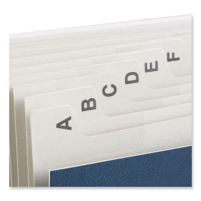 Blue Expanding Desk File with 20 Dividers and Alpha Index