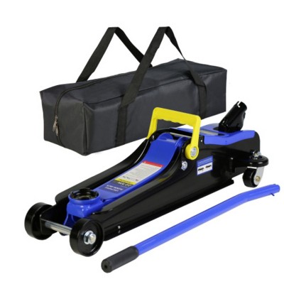 Syemin Lift Jacks 3 Ton Low Profile Floor Jack, Racing Floor Jack with Pistons Quick Lift, Hydraulic Floor Jack Lifting, Blue, 25.83"*14.57"*9.45"