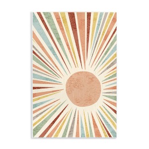 Stupell Industries Children's Bold Summer Sun Warm Tone Abstract Rays Wall Plaque Art, 13" x 19" - 1 of 4