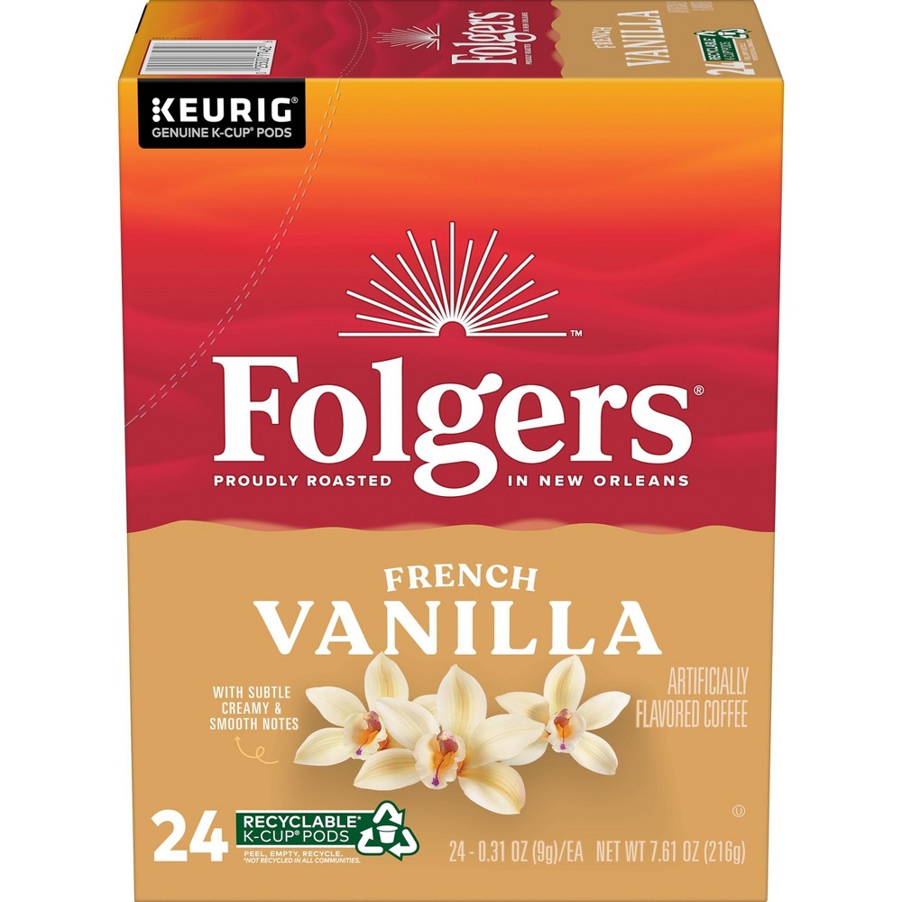 Photos - Coffee Folgers Vanilla Biscotti Medium Roast  Pods - 24ct