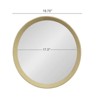 SEVOBAL Bathroom Vanity Mirrors Durable Mango Wood Frame Stylish Minimalist Wall Mirror Stain-Resistant Surface, Cream, 19.8"*19.8"*1.3" - 3 of 4