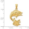 Black Bow Jewelry 14k Yellow Gold Jumping Bass Pendant - 4 of 4