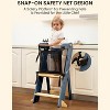 GROWNSY Foldable Toddler Tower, Toddler Kitchen Stool Helper, Folding Step Stool with 3 Adjustable Height, Ages 18 Months to 6 Years (Blue Gray) - 3 of 4