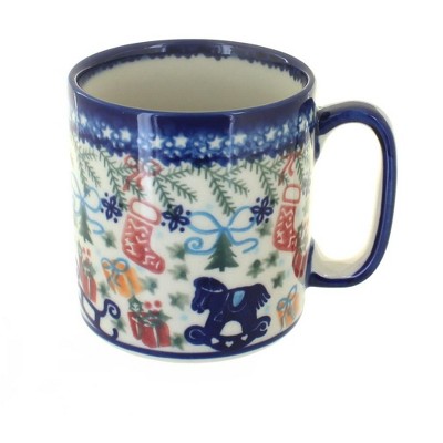 Blue Rose Polish Pottery Christmas Bounty Coffee Mug