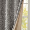 KWPZQEB Blackout Curtain Blinds - Knitted Jacquard Curtains Window Treatment Blackout Drapes/Draperies for Living Room (1 Panel, 50x108, Charcoal) - 4 of 4