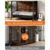 Whizmax Dog Crate Furniture, Wooden Dog Kennel with Removable Tray and Wheels, Heavy-Duty Double Dog Cage End Table for Large Dogs - 4 of 4