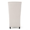 Modern Tufted Wooden Upholstered Dining Chair with wings for Bedroom and living room,beige-Christopher Knight Home - 3 of 4