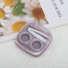 Unique Bargains Integrated Square Contact Lens Case Purple 1 Set - 4 of 4
