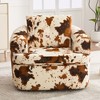 Whisen 36.6" Swivel Sofa Chair, Swivel Round Chair & Couch with Dual-layer Cushion Design - 3 of 4