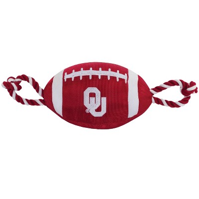 NCAA Oklahoma Sooners Nylon Football Dog Toy