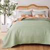 Greenland Home Fashions 3pc Full/Queen Carlie Calico Striped Quilt Bedding Set: Woven, Includes Pillow Shams - 4 of 4