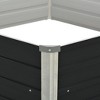vidaXL Raised Garden Bed Anthracite 50.8"x50.8"x17.7" Galvanized Steel - 4 of 4